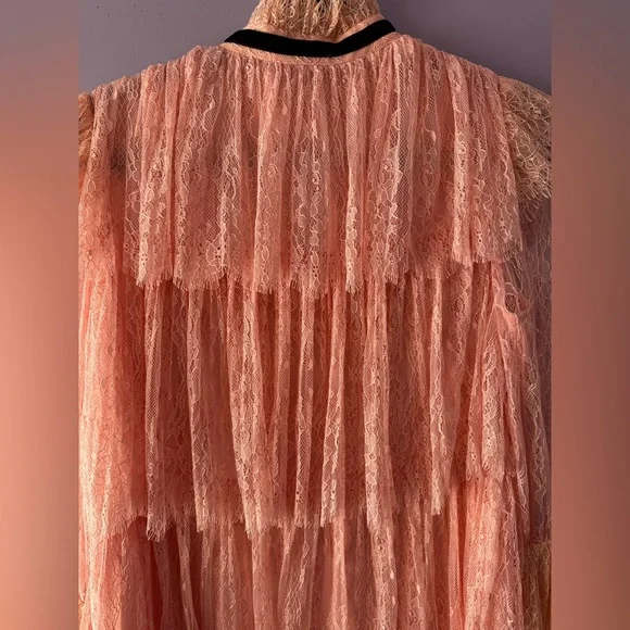 Alice + Olivia Joanie Tiered Ruffle Button-Down Dress - Picture 8 of 16